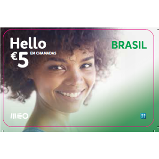 CARTAO CABINE HELLO BRASIL 5 EURO	